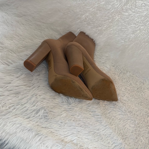 Aldo Chic Brown Heeled Boots - Picture 3 of 6